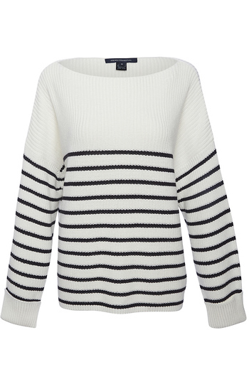 French Connection Striped Sweater Slide 1