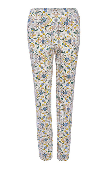 UP! Printed Petal Slim Leg Pant Slide 1