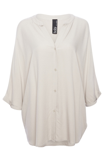 BOBI Oversized Button Front Top Slide 1