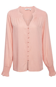 B. Young Smocked Button Down Blouse Slide 1