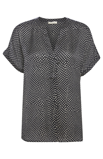 Polka Dot Short Sleeve Top Slide 1