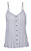 Chambray Striped Button Front Tank Top Thumb 1