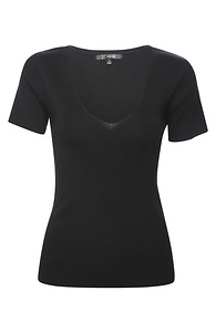 V Neck Fitted T-Shirt Slide 1