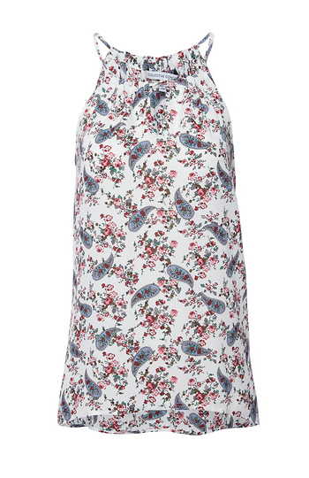 Collective Concepts Halter Style Printed Top Slide 1