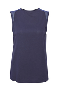 Collective Concepts Mesh Contrast Sleeveless Tank Slide 1