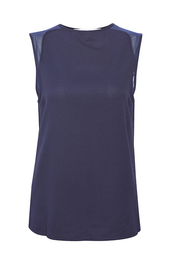 Collective Concepts Mesh Contrast Sleeveless Tank Slide 1