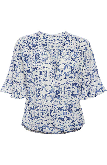 Collective Concepts Short Sleeve Printed Blouse Slide 1