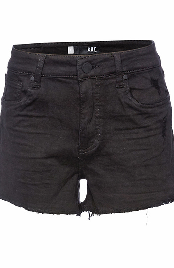 Kut from the Kloth Frayed Hem High Rise Short Slide 1