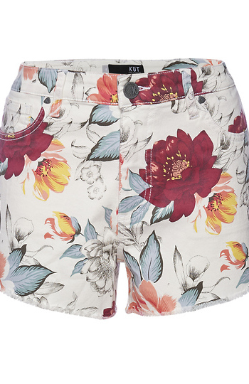 Kut from the Kloth Printed Denim Short Slide 1