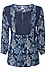 Bila Split Neck 3/4 Sleeve Blouse Thumb 1