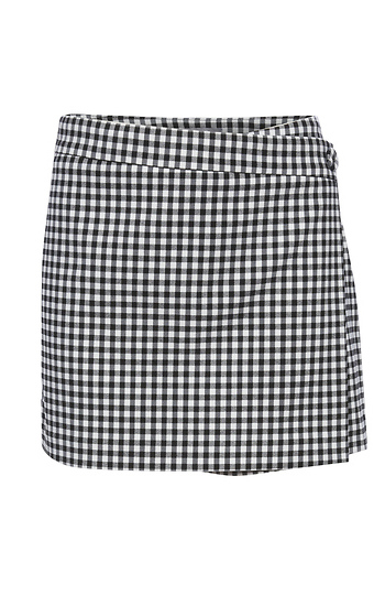 ILTM Gingham Print Wrap Skort Slide 1