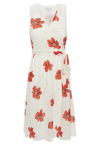 Surplice Floral Print Midi Dress Slide 1