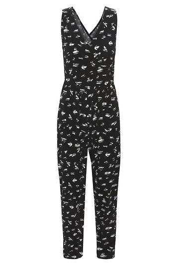 Sleeveless Abstract Print Jumpsuit Slide 1