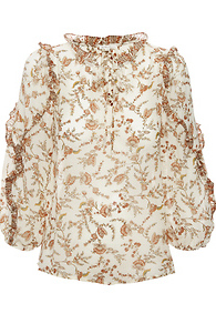 Floral Print Long Sleeve Blouse Slide 1