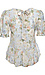 Short Sleeved Printed Peplum Top Thumb 2
