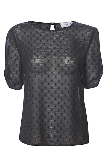 Sheer Polka Dot Blouse Slide 1