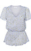 Short Puff Sleeve Floral Print Top Thumb 1