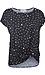 Short Sleeve Printed Front Knit Top Thumb 1