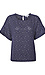 Rolled Short Sleeve Abstract Print Top Thumb 1