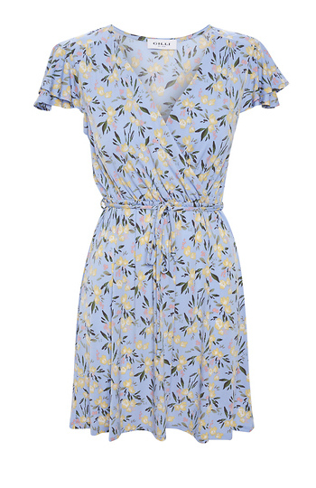 Surplice Neckline Floral Print Dress Slide 1