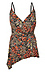 Faux Wrap Sleeveless Printed Top Thumb 1