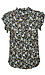 High Neck Short Sleeve Floral Top Thumb 1