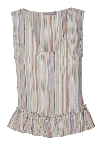 Tart Collections Striped Peplum Top Slide 1