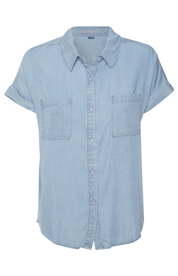 Tart Collections Short Sleeve Chambray Top Slide 1
