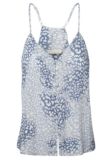 Animal Print Button-Front Cami Slide 1