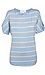 Striped Cold Shoulder Short Sleeve Thumb 1