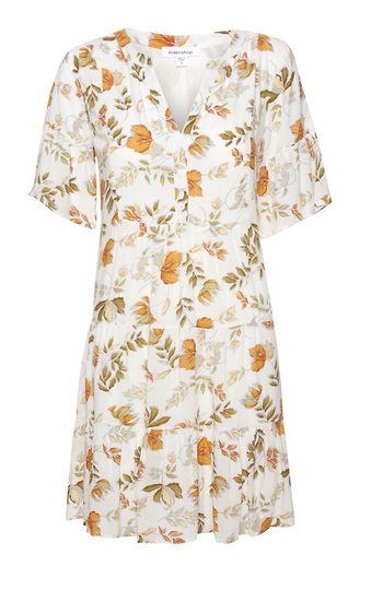 Short Sleeve Printed Dress Slide 1