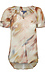 Democracy Flounce Short Sleeve Watercolor Print Top Thumb 1