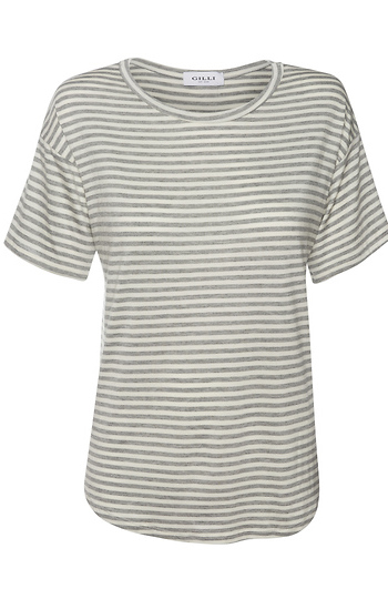 Short Sleeve Crew Neck Striped Top Slide 1