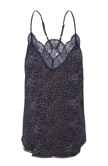 Multi-Color Dot Lace Trim Cami Slide 1