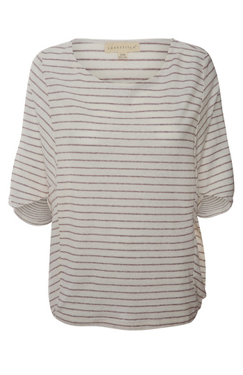 Stripe Dolman Sleeve Top Slide 1