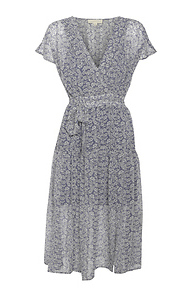 Ditsy Floral Belted Midi Dress Slide 1