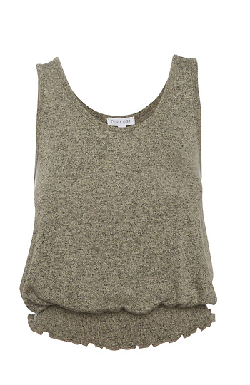 Smocked Waistband Sleeveless Top Slide 1