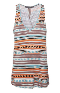 Matty M V-Neck Overlap Back Printed Tank Slide 1