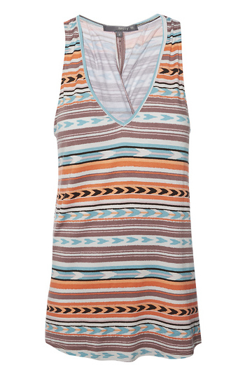 Matty M V-Neck Overlap Back Printed Tank Slide 1