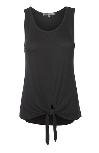 Matty M Front Knot Knit Tank Slide 1