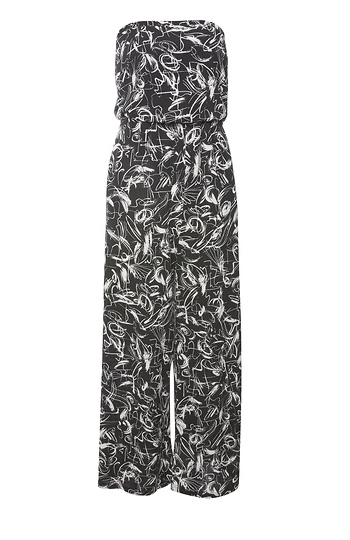 Strapless Abstract Printed Jumpsuit Slide 1