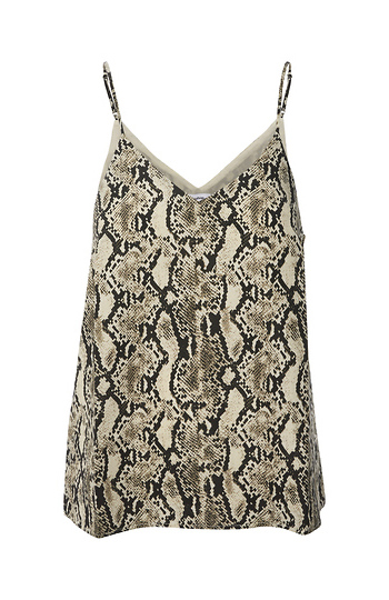 V-Neck Snake Print Tank Slide 1