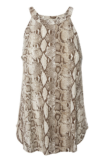 Halter Snake Print Top Slide 1