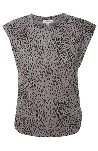 Animal Print Shoulder Pad Top Slide 1