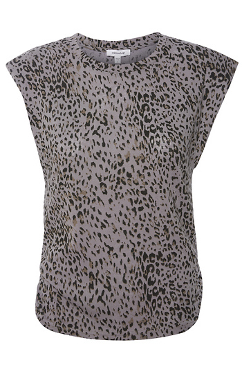Animal Print Shoulder Pad Top Slide 1