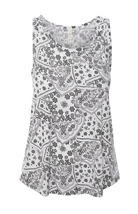 Scoop Neck Bandana Print Tank Slide 1