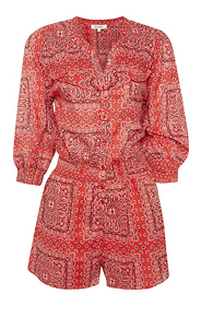 Du Paradis Bandana Printed Romper Slide 1