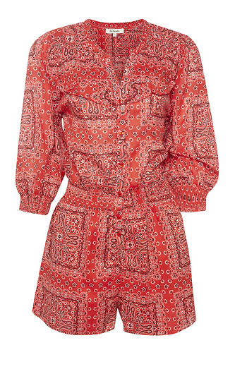 Du Paradis Bandana Printed Romper Slide 1