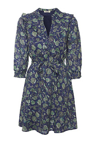 Du Paradis Printed Waist Tie Dress Slide 1