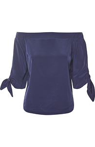 Matty M Off-the-Shoulder Tie Sleeve Top Slide 1